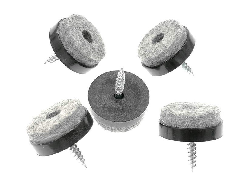 ALIMITOPIA 40pcs Screw-on Furniture Felt Pad Chair Glide Slider Hardwood Floor Protector for Wooden Leg Feet of Chair Table Furniture(Î¦24mm or 0.95";Black) - Image 5